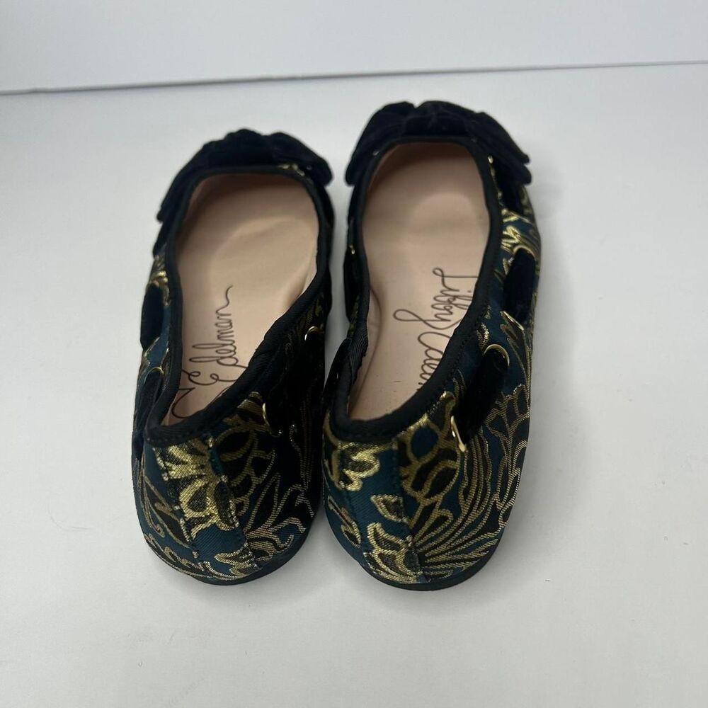 New Libby Edelman ballet flats. . Size 7.5 teal and gold brocade pattern - Picture 3 of 6